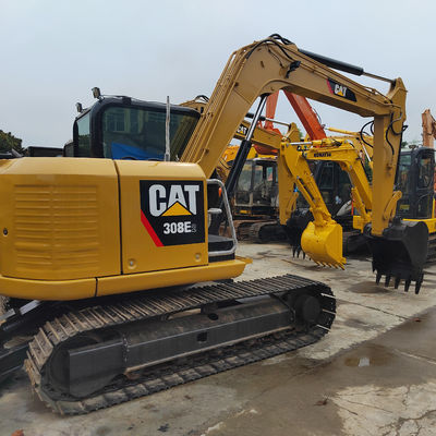 Puissants hydrauliques jaunes utilisés CAT Excavator Crawler type 2nd Hand Diggers CAT308D