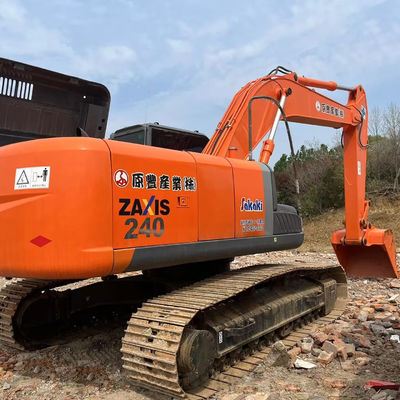 Excavateur hydraulique utilisée Hitachi ZX240 de seconde main 23,5 tonnes creuseur