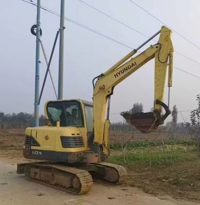 Hyundai 60 Excavator Digger Mini Excavator hydraulique à rampe 5850kg