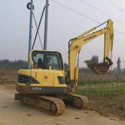 Hyundai 60 Excavator Digger Mini Excavator hydraulique à rampe 5850kg
