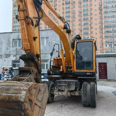 Hyundai 150w Excavateur à roues d'occasion Heavy Duty Equipement de déplacement de terre d'occasion