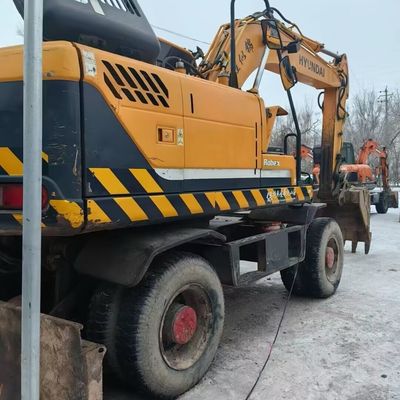 Hyundai 150w Excavateur à roues d'occasion Heavy Duty Equipement de déplacement de terre d'occasion
