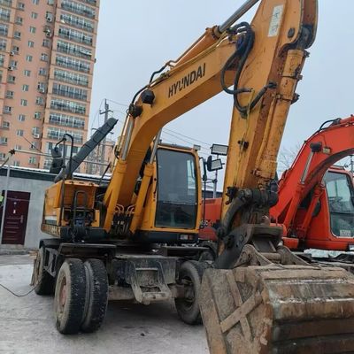 Hyundai 150w Excavateur à roues d'occasion Heavy Duty Equipement de déplacement de terre d'occasion