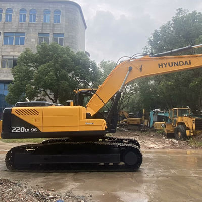 Construction ancienne excavatrice Hyundai 220lc-9s jaune excavatrice d'occasion