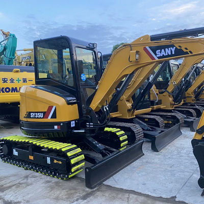 Terre en mouvement utilisée SANY 35U Excavator Digger refroidissement de l'eau Couleur jaune