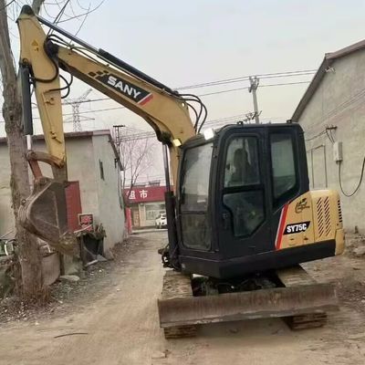 2200 tours par minute Mini Digger SANY 75C machine à creuser d'occasion 7280 kg