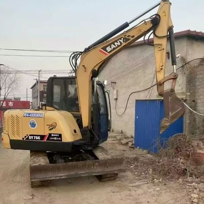2200 tours par minute Mini Digger SANY 75C machine à creuser d'occasion 7280 kg