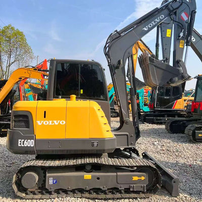 5790kg Volvo Excavator VOLVO EC60 Machines de déplacement de la terre utilisées 0,3 mètres cubes Seau