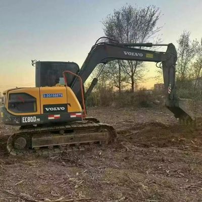 Volvo 80D Mini Excavator Digger utilisé 42kw 2100rpm Pour la construction de routes