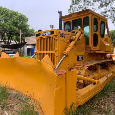 Construction minière Bulldozer d'occasion CAT D7G Contrôle hydraulique 202 ch