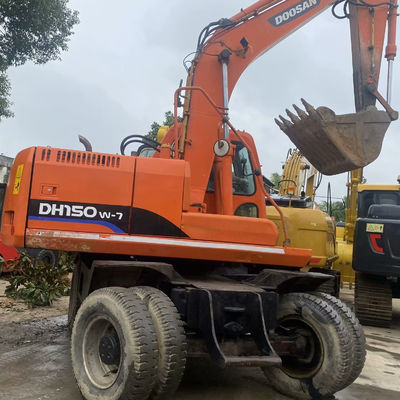 Excavateur à roues de seconde main Doosan 150w-7 équipement hydraulique d'excavateur d'occasion